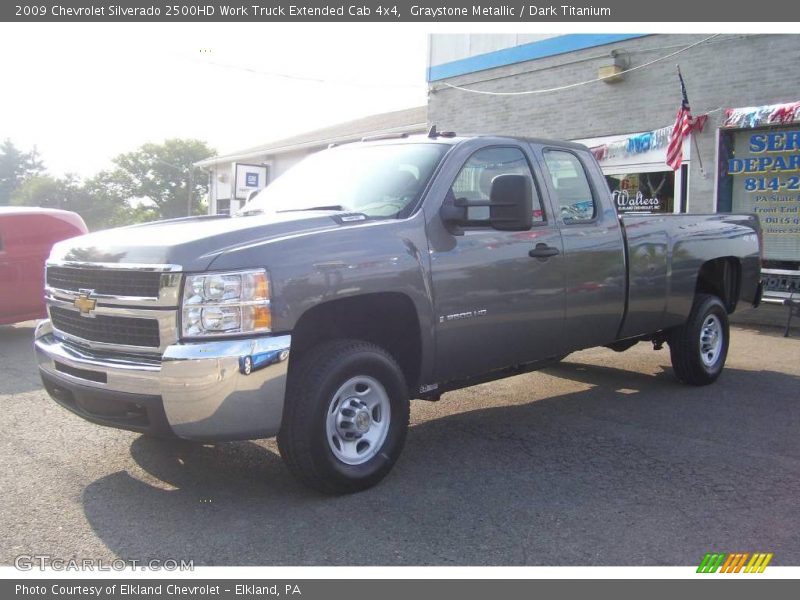 Graystone Metallic / Dark Titanium 2009 Chevrolet Silverado 2500HD Work Truck Extended Cab 4x4