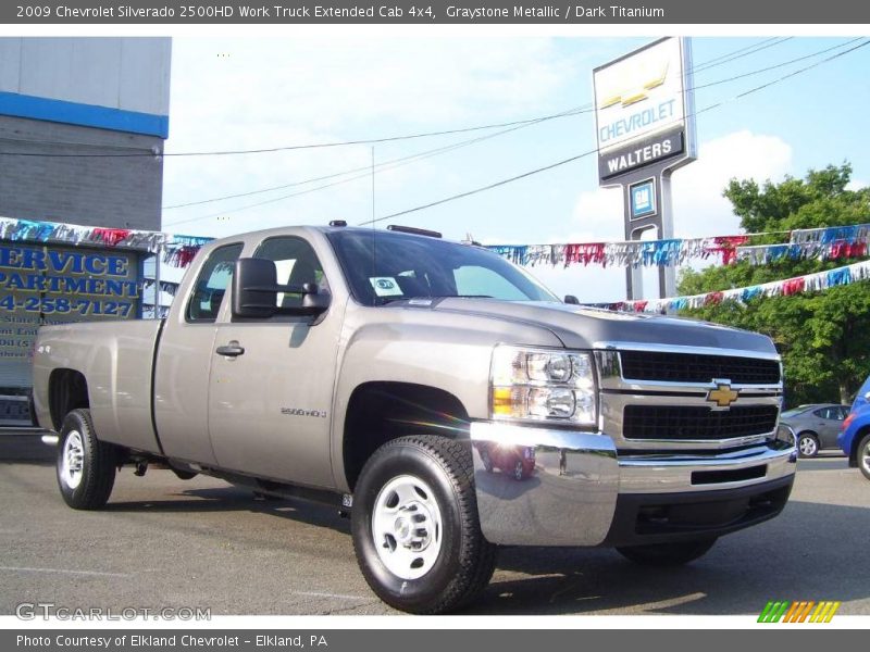 Graystone Metallic / Dark Titanium 2009 Chevrolet Silverado 2500HD Work Truck Extended Cab 4x4