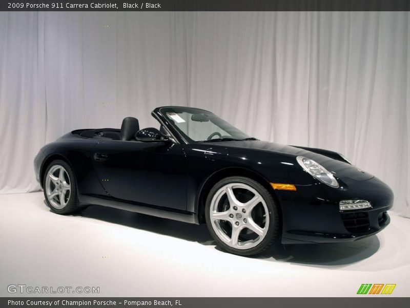 Black / Black 2009 Porsche 911 Carrera Cabriolet
