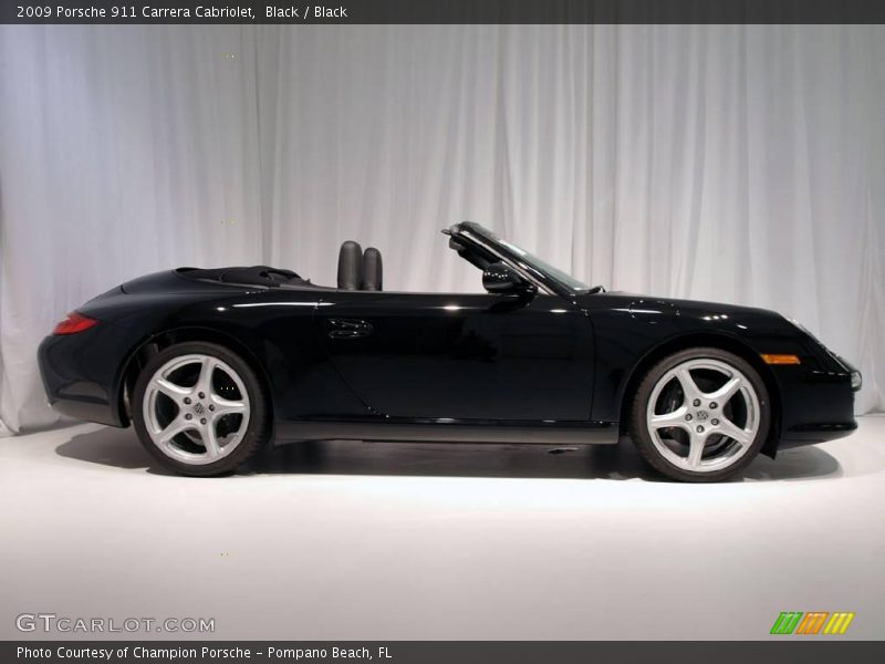 Black / Black 2009 Porsche 911 Carrera Cabriolet