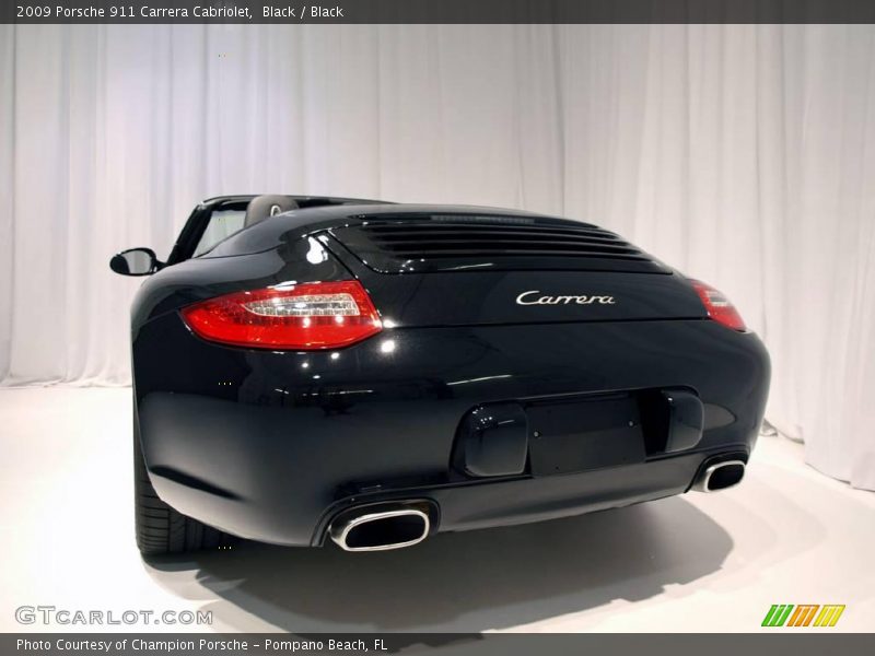Black / Black 2009 Porsche 911 Carrera Cabriolet