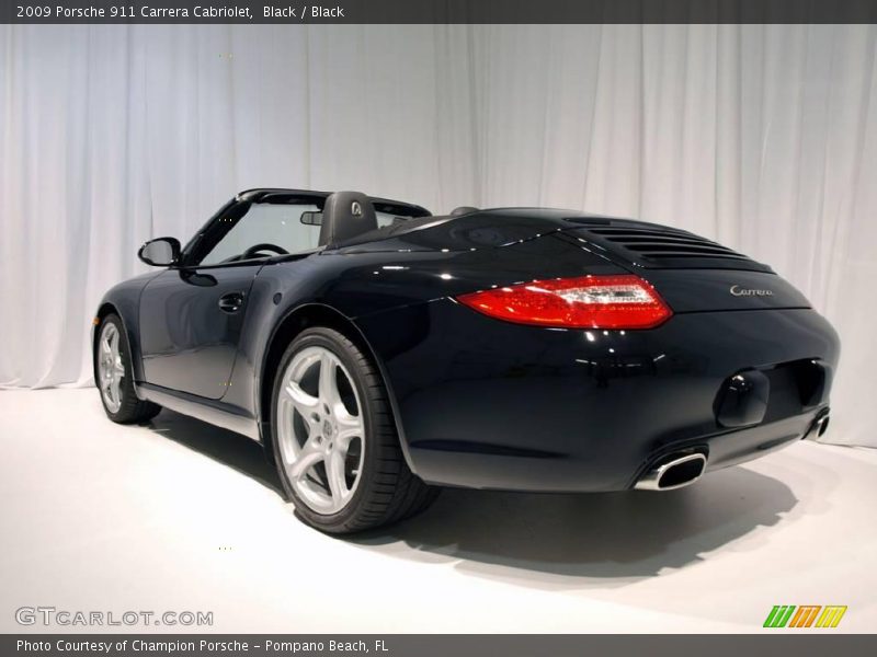 Black / Black 2009 Porsche 911 Carrera Cabriolet