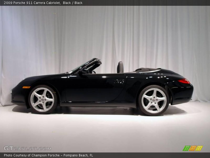 Black / Black 2009 Porsche 911 Carrera Cabriolet