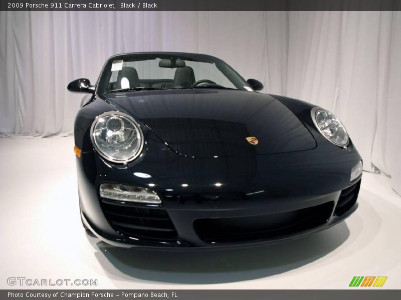 Black / Black 2009 Porsche 911 Carrera Cabriolet