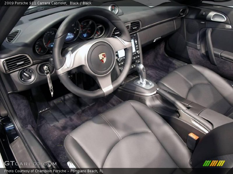 Black / Black 2009 Porsche 911 Carrera Cabriolet