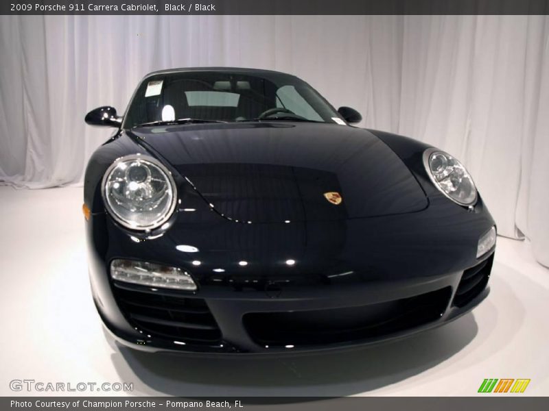 Black / Black 2009 Porsche 911 Carrera Cabriolet