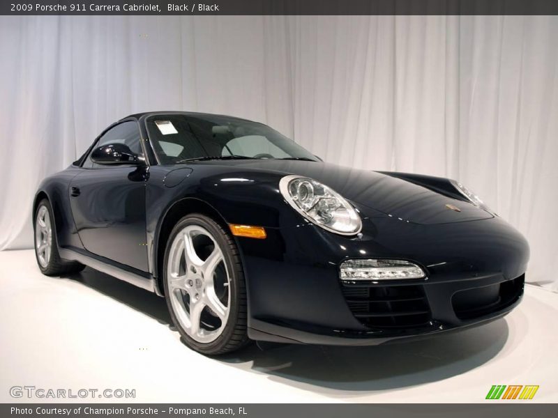 Black / Black 2009 Porsche 911 Carrera Cabriolet
