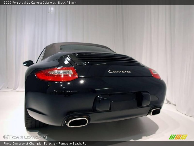 Black / Black 2009 Porsche 911 Carrera Cabriolet