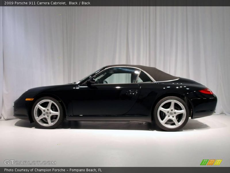 Black / Black 2009 Porsche 911 Carrera Cabriolet