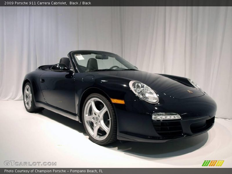 Black / Black 2009 Porsche 911 Carrera Cabriolet