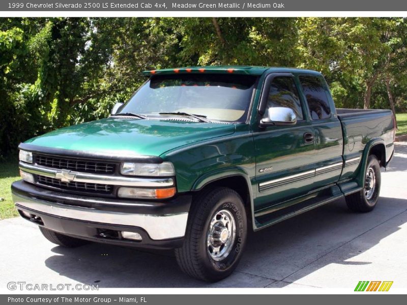 Meadow Green Metallic / Medium Oak 1999 Chevrolet Silverado 2500 LS Extended Cab 4x4