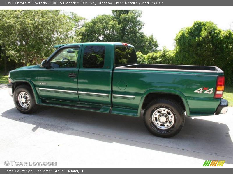 Meadow Green Metallic / Medium Oak 1999 Chevrolet Silverado 2500 LS Extended Cab 4x4