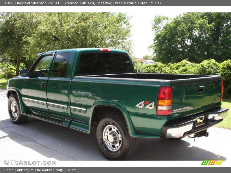 Meadow Green Metallic / Medium Oak 1999 Chevrolet Silverado 2500 LS Extended Cab 4x4