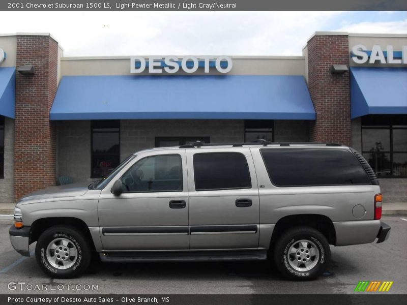 Light Pewter Metallic / Light Gray/Neutral 2001 Chevrolet Suburban 1500 LS