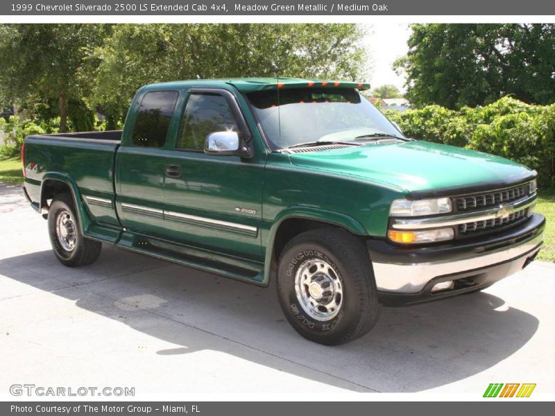 Meadow Green Metallic / Medium Oak 1999 Chevrolet Silverado 2500 LS Extended Cab 4x4