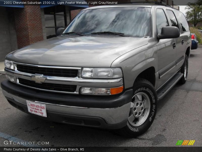 Light Pewter Metallic / Light Gray/Neutral 2001 Chevrolet Suburban 1500 LS