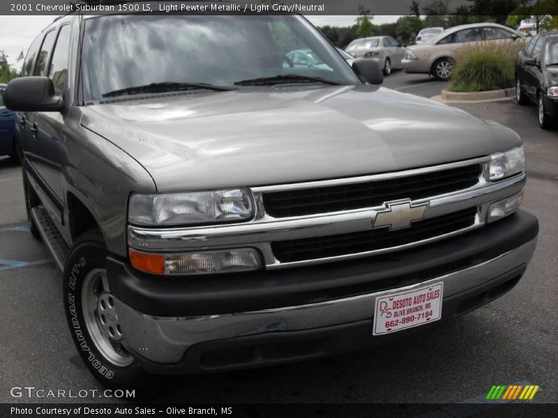 Light Pewter Metallic / Light Gray/Neutral 2001 Chevrolet Suburban 1500 LS