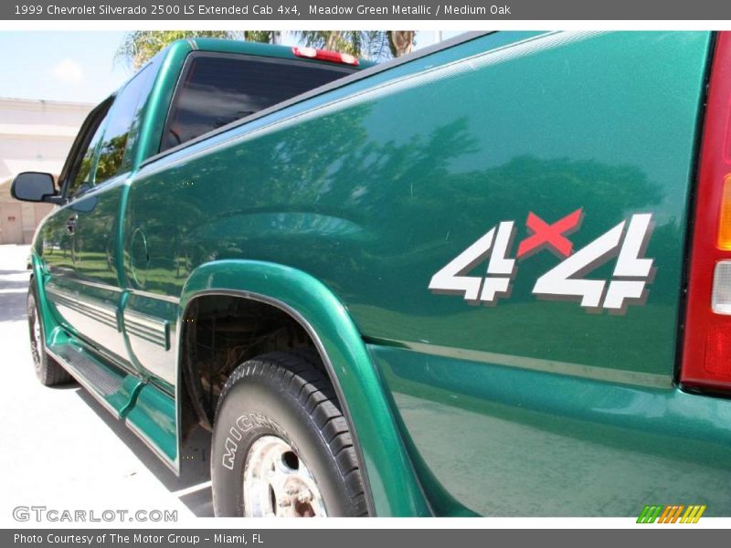 Meadow Green Metallic / Medium Oak 1999 Chevrolet Silverado 2500 LS Extended Cab 4x4