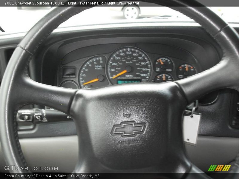 Light Pewter Metallic / Light Gray/Neutral 2001 Chevrolet Suburban 1500 LS