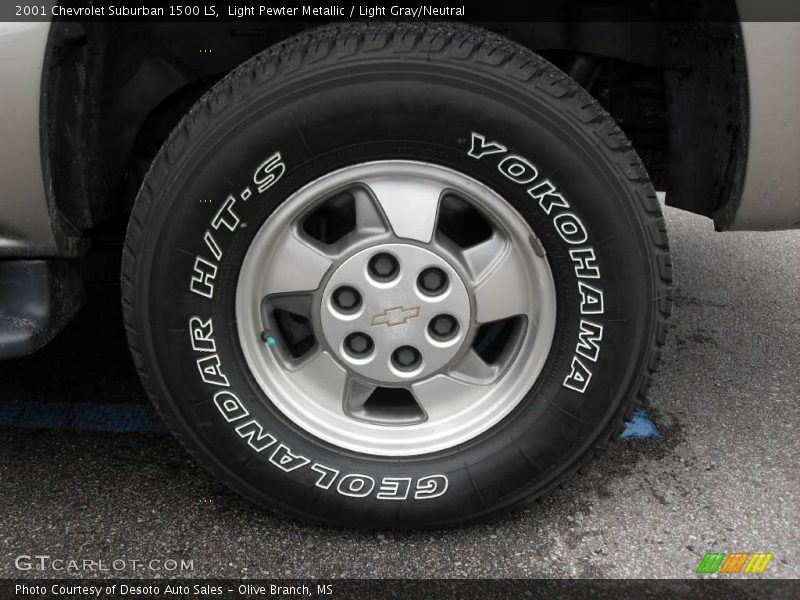 Light Pewter Metallic / Light Gray/Neutral 2001 Chevrolet Suburban 1500 LS