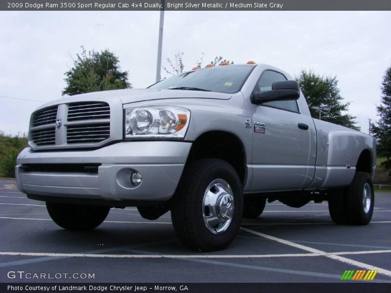 Bright Silver Metallic / Medium Slate Gray 2009 Dodge Ram 3500 Sport Regular Cab 4x4 Dually