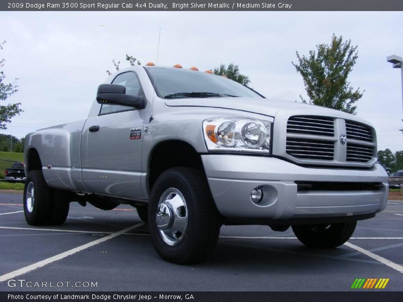 Bright Silver Metallic / Medium Slate Gray 2009 Dodge Ram 3500 Sport Regular Cab 4x4 Dually