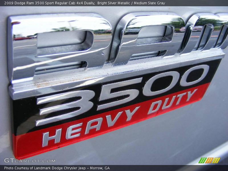 Bright Silver Metallic / Medium Slate Gray 2009 Dodge Ram 3500 Sport Regular Cab 4x4 Dually