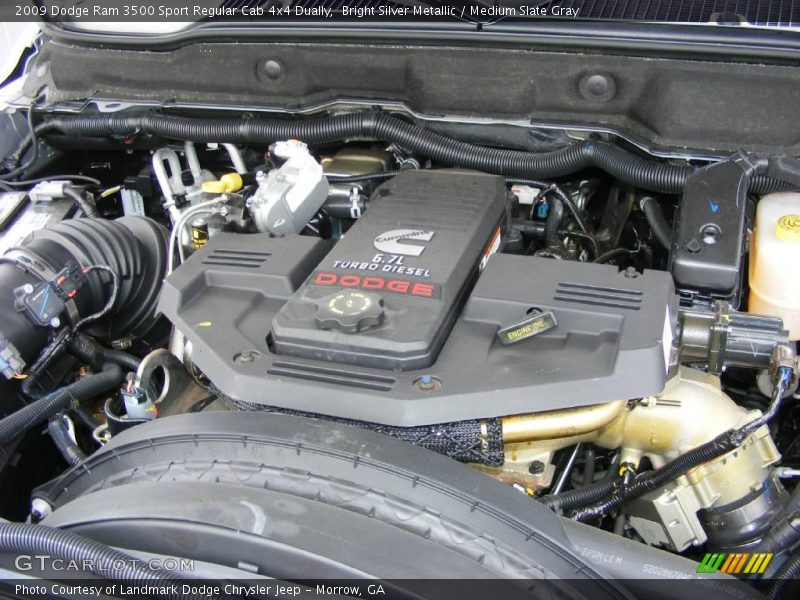 Bright Silver Metallic / Medium Slate Gray 2009 Dodge Ram 3500 Sport Regular Cab 4x4 Dually