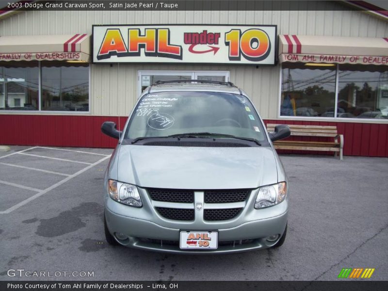 Satin Jade Pearl / Taupe 2003 Dodge Grand Caravan Sport