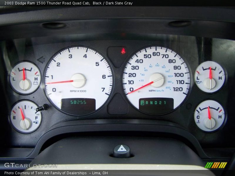 Black / Dark Slate Gray 2003 Dodge Ram 1500 Thunder Road Quad Cab