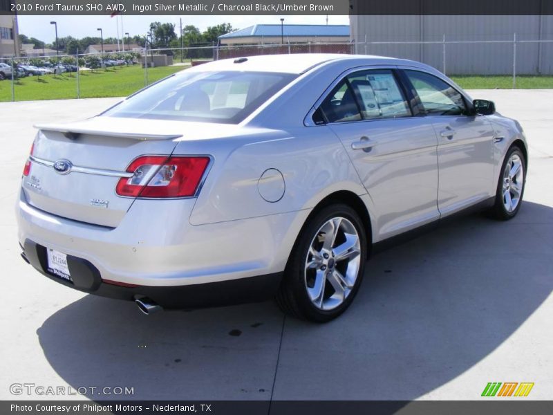 Ingot Silver Metallic / Charcoal Black/Umber Brown 2010 Ford Taurus SHO AWD