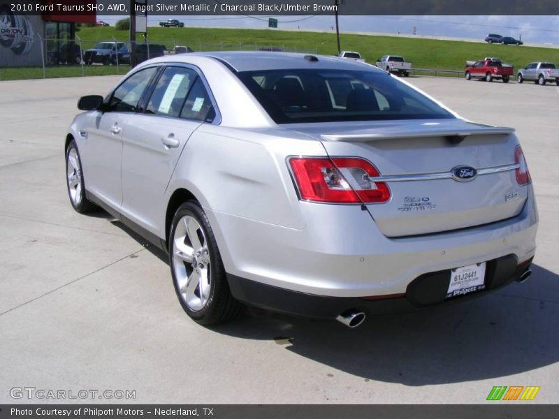 Ingot Silver Metallic / Charcoal Black/Umber Brown 2010 Ford Taurus SHO AWD