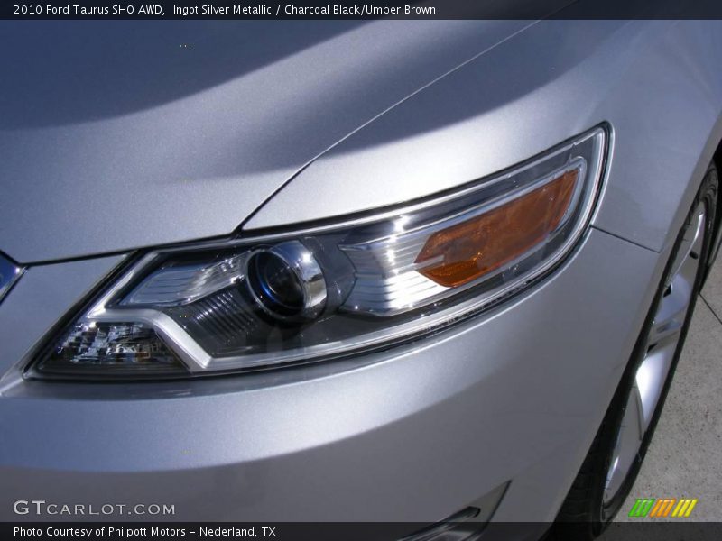Ingot Silver Metallic / Charcoal Black/Umber Brown 2010 Ford Taurus SHO AWD