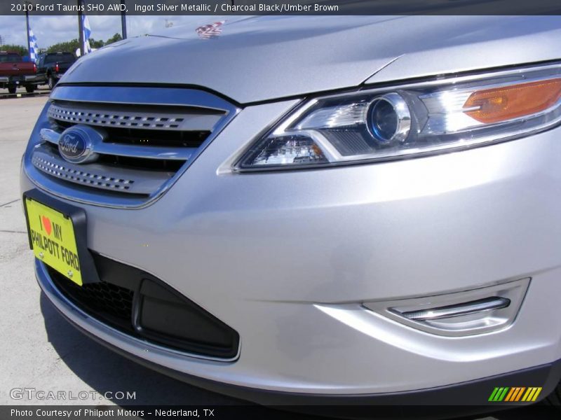 Ingot Silver Metallic / Charcoal Black/Umber Brown 2010 Ford Taurus SHO AWD