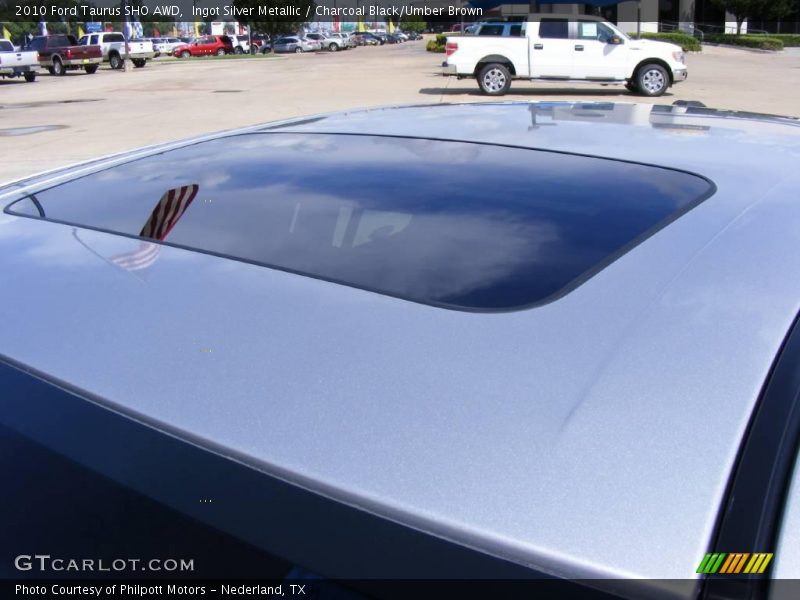 Ingot Silver Metallic / Charcoal Black/Umber Brown 2010 Ford Taurus SHO AWD