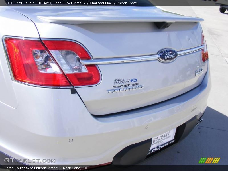 Ingot Silver Metallic / Charcoal Black/Umber Brown 2010 Ford Taurus SHO AWD