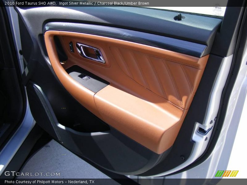 Ingot Silver Metallic / Charcoal Black/Umber Brown 2010 Ford Taurus SHO AWD