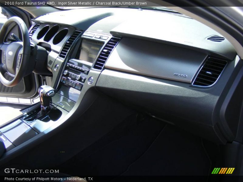 Ingot Silver Metallic / Charcoal Black/Umber Brown 2010 Ford Taurus SHO AWD
