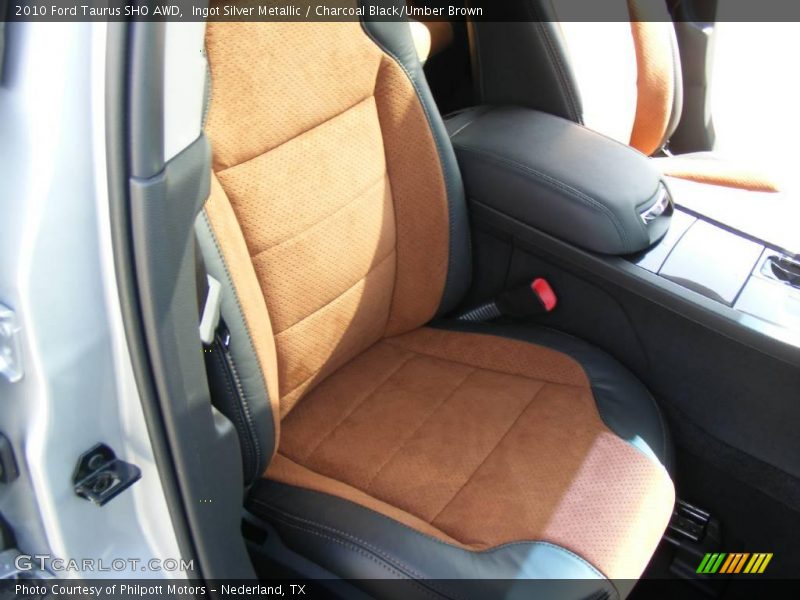 Ingot Silver Metallic / Charcoal Black/Umber Brown 2010 Ford Taurus SHO AWD