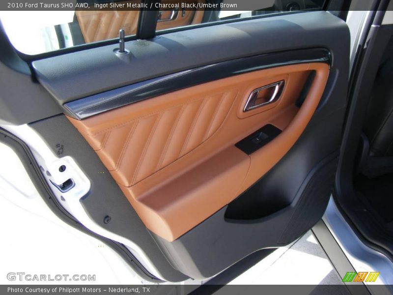 Ingot Silver Metallic / Charcoal Black/Umber Brown 2010 Ford Taurus SHO AWD