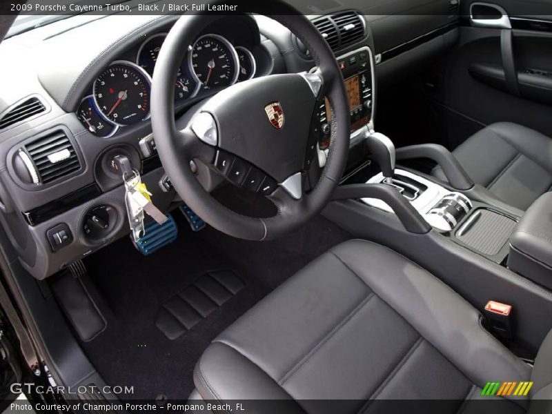 Black / Black Full Leather 2009 Porsche Cayenne Turbo