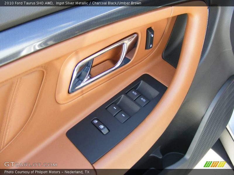 Ingot Silver Metallic / Charcoal Black/Umber Brown 2010 Ford Taurus SHO AWD