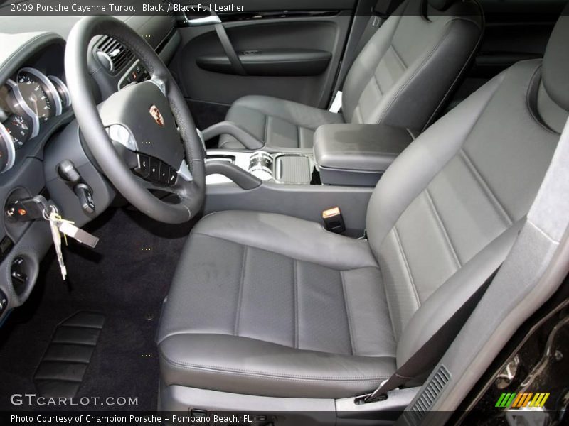 Black / Black Full Leather 2009 Porsche Cayenne Turbo