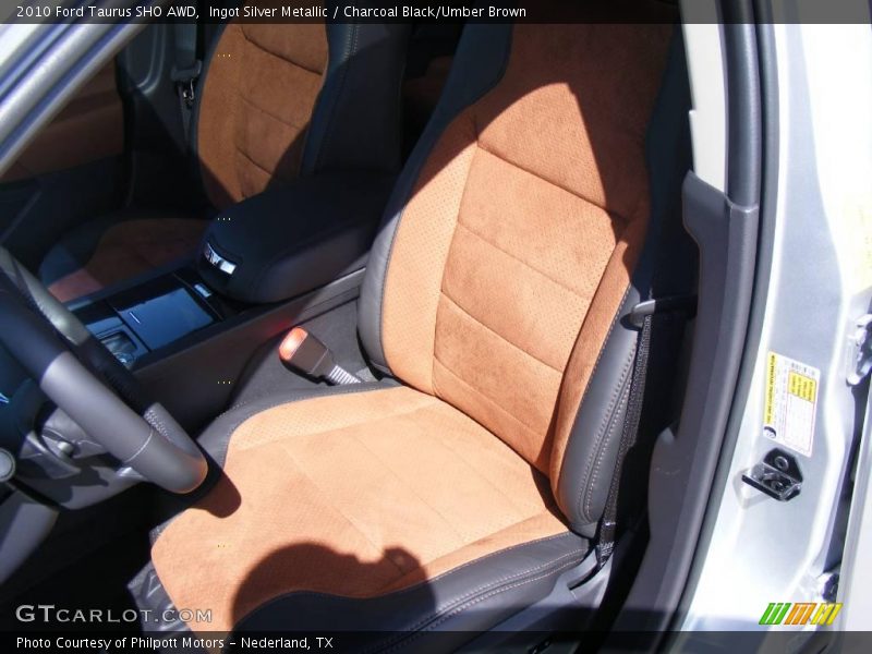 Ingot Silver Metallic / Charcoal Black/Umber Brown 2010 Ford Taurus SHO AWD