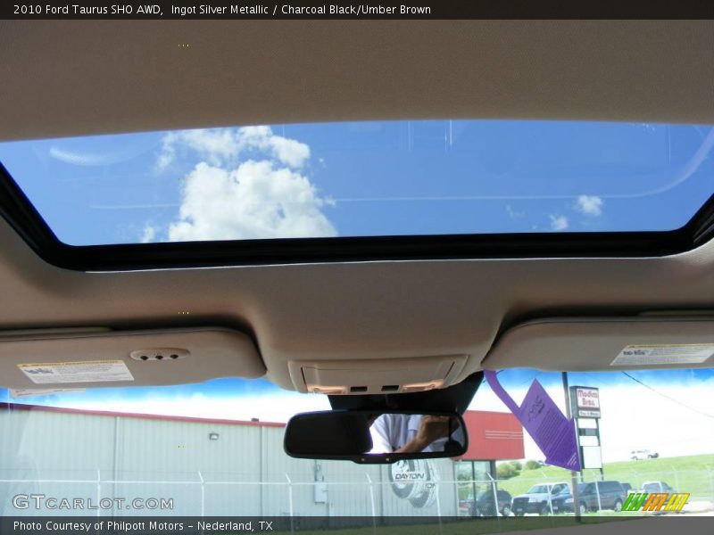 Ingot Silver Metallic / Charcoal Black/Umber Brown 2010 Ford Taurus SHO AWD