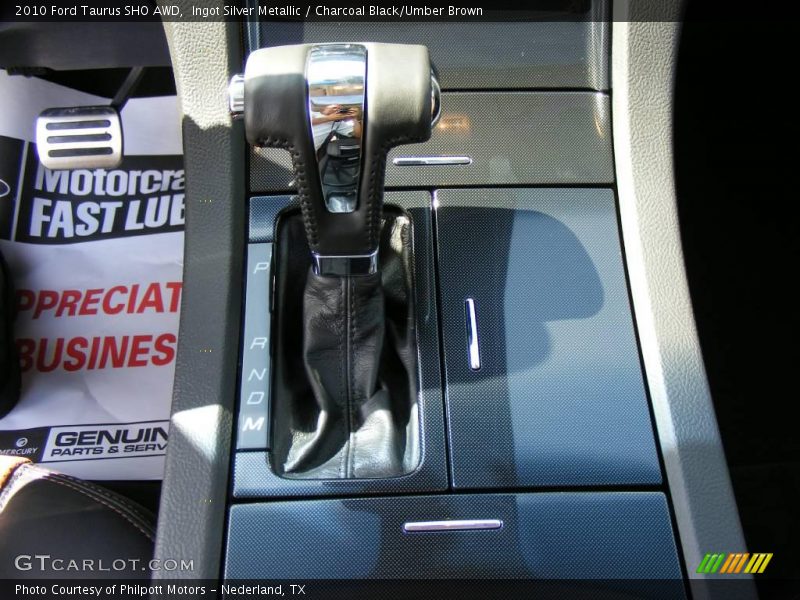 Ingot Silver Metallic / Charcoal Black/Umber Brown 2010 Ford Taurus SHO AWD