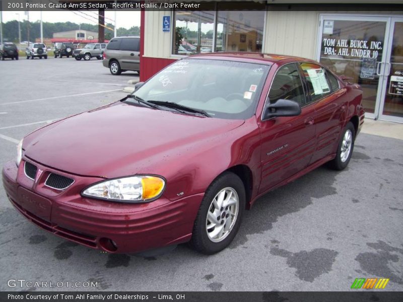 Redfire Metallic / Dark Pewter 2001 Pontiac Grand Am SE Sedan