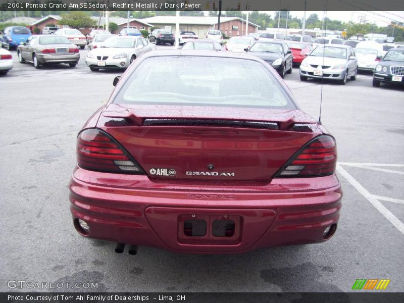 Redfire Metallic / Dark Pewter 2001 Pontiac Grand Am SE Sedan