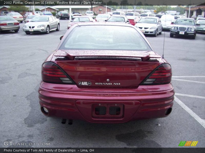 Redfire Metallic / Dark Pewter 2002 Pontiac Grand Am SE Sedan