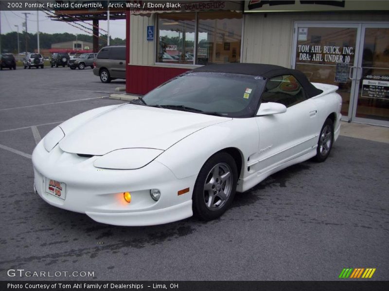 Arctic White / Ebony Black 2002 Pontiac Firebird Convertible